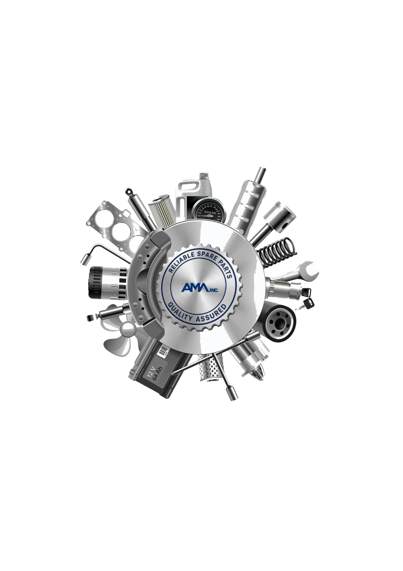 Brake disc surrounded by engine, filtration and suspension components